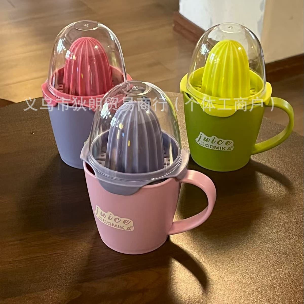 COMIKA Ins-style Juice Cup with Carry Handle, Fresh Squeeze Portable Drinkware with High Aesthetics