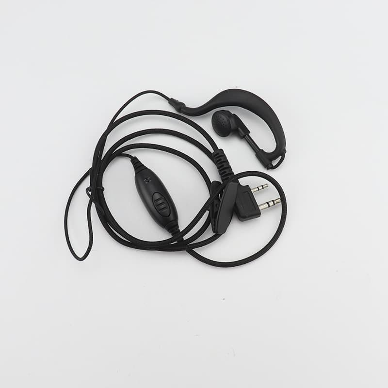 Thick Braided Walkie-Talkie Headset Cable Universal for Walkie-Talkie Telephones Kenwood High-End Ear Hook Tension-Resistant Earphone Baofeng 5R