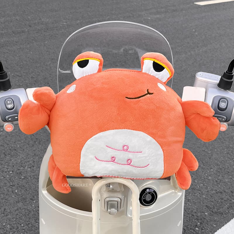 Front Seat Child Head Bumper Protection Pad for Electric Scooter, Cute Cartoon Doll Bumper Mat, Anti-Knock Head Gadget