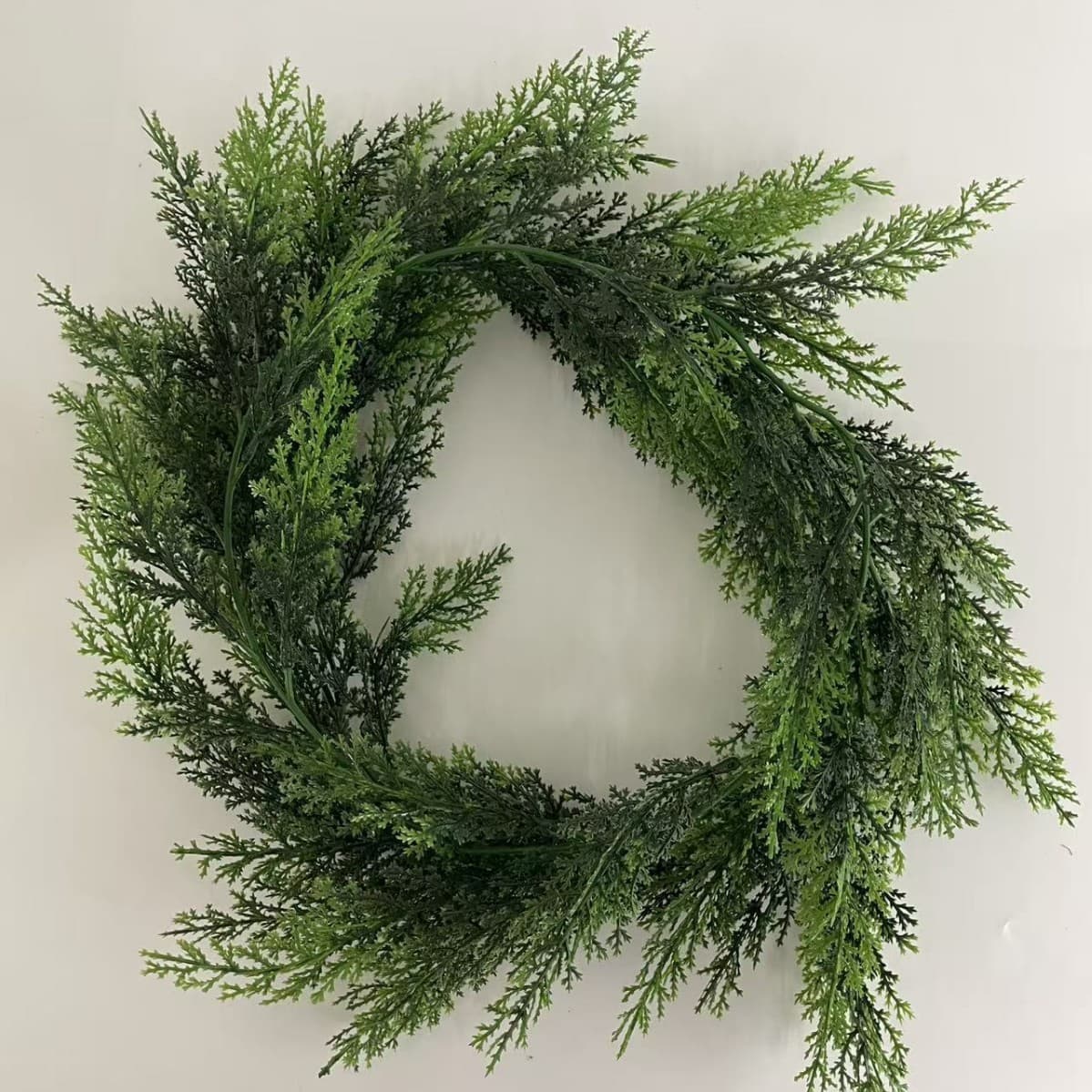 Cross-border Christmas Artificial Pine Needle Wreath Christmas Decoration Christmas Vine Door Hanger Creative New Christmas Wreath