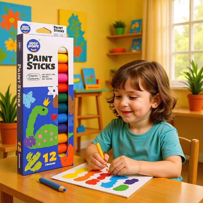 Cross-Border Multi-Color Children's Painting Crayon Set, Non-Staining Water-Soluble Solid Gouache Sticks, Graffiti DIY Egg Paint Sticks