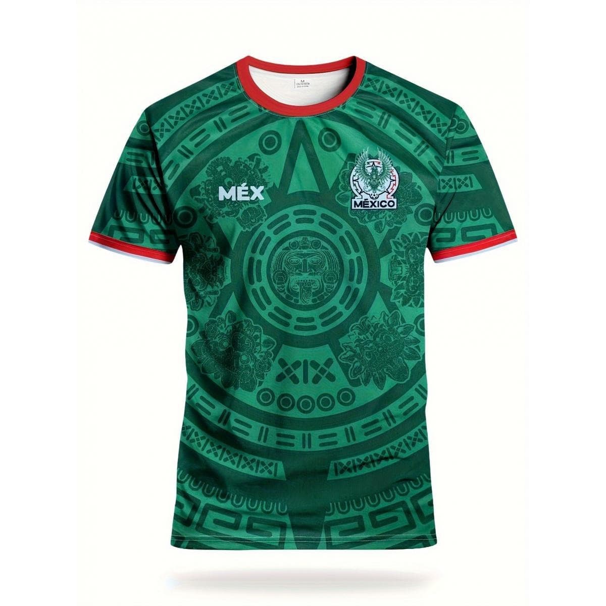 Foreign trade cross-border new Mexico World Cup 3D printing pattern men's round neck short-sleeved T-shirt jersey football uniform