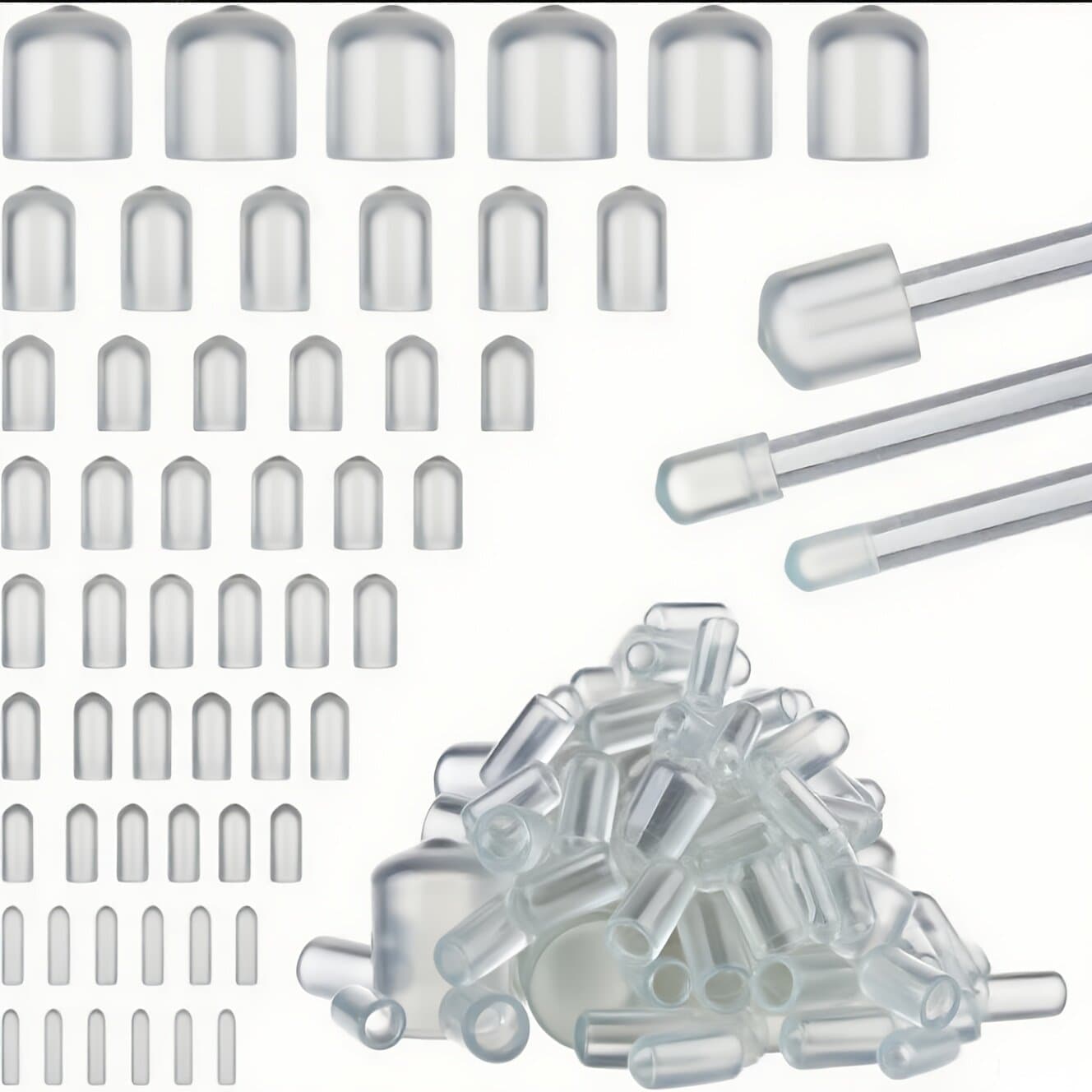 Transparent rubber protective cap screw bolt cover vinyl round rubber sheath steel round pipe cap plastic cap rubber cover