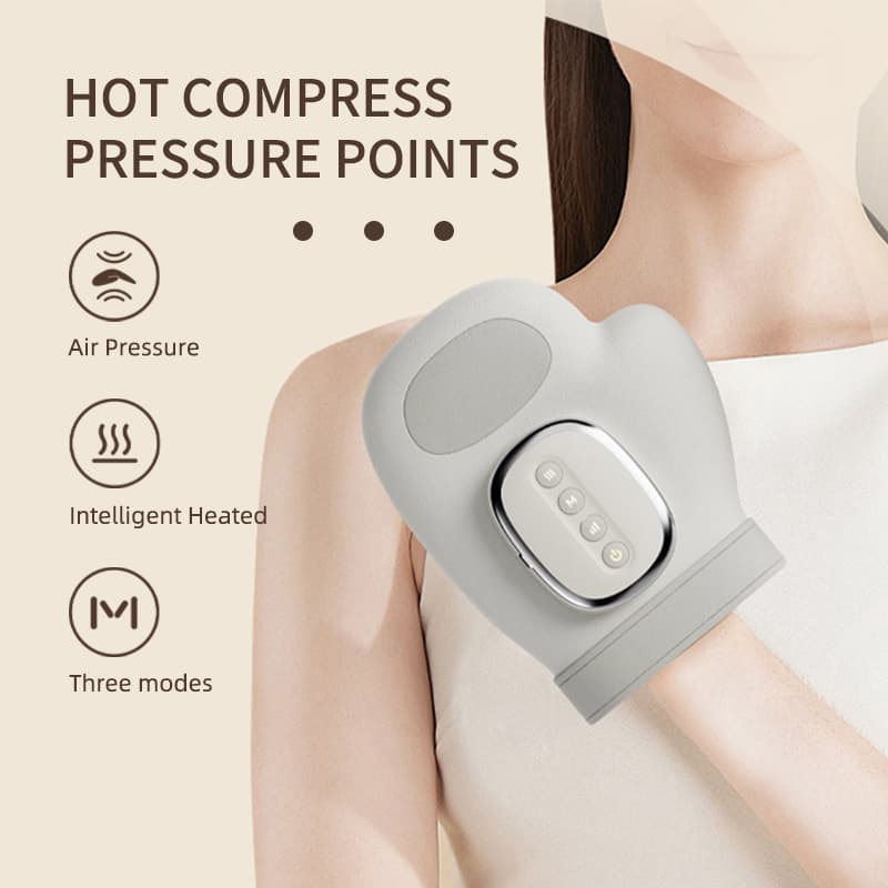 Smart Hand Massager, Finger Massager, Beauty Hand Device with Heat Therapy for Fingers, Palm, Wrist Joints, and Air Pressure Finger Separation