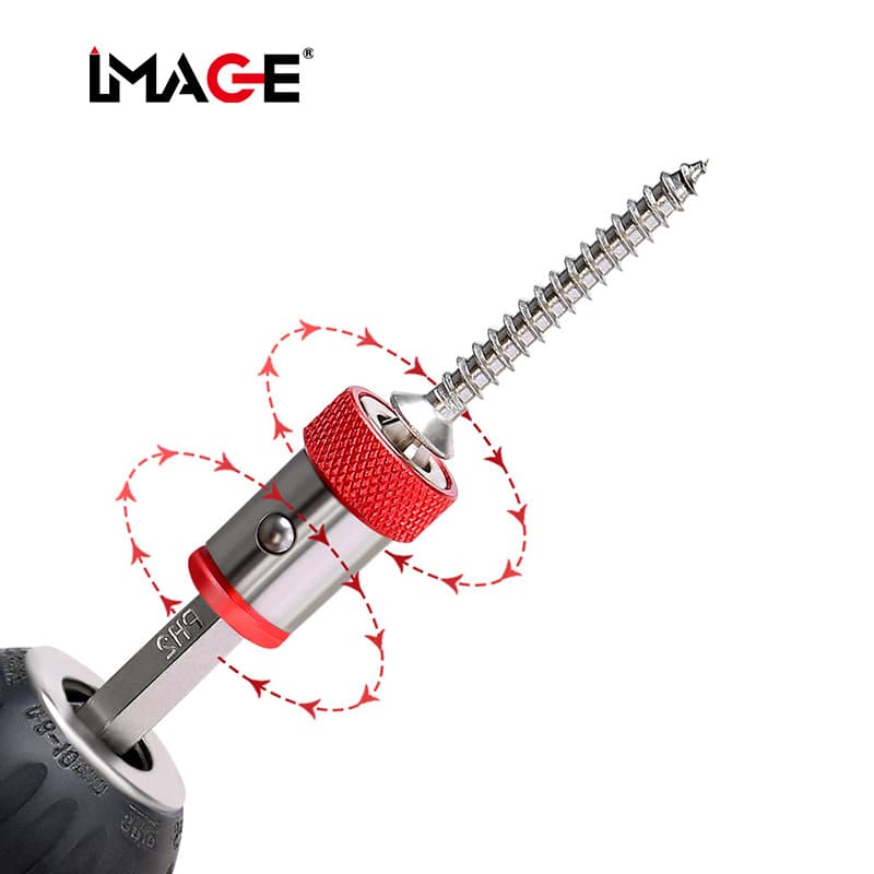 Bit Magnetizer Ring Screwdriver Positioning Strong Magnetic Ring Detachable All-Metal Screwdriver Bit Anti-Slip Magnetizer Ring