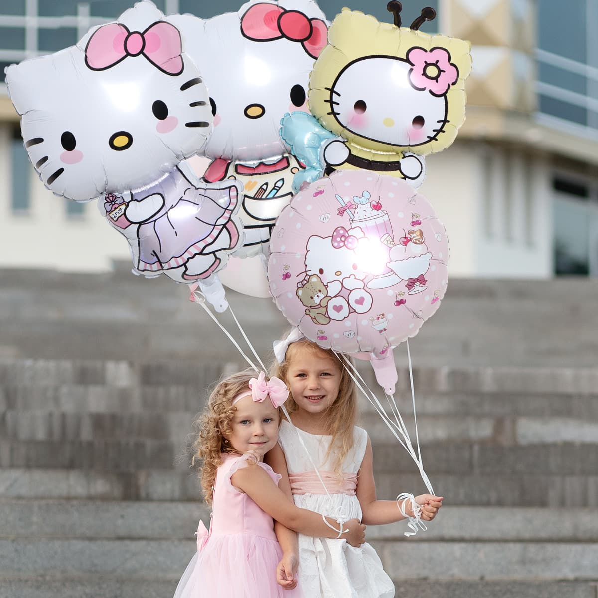 New KT Cat Cartoon Foil Balloon Helium Floating Hello Kitty Theme Animation Foil Balloon Cross-border Wholesale