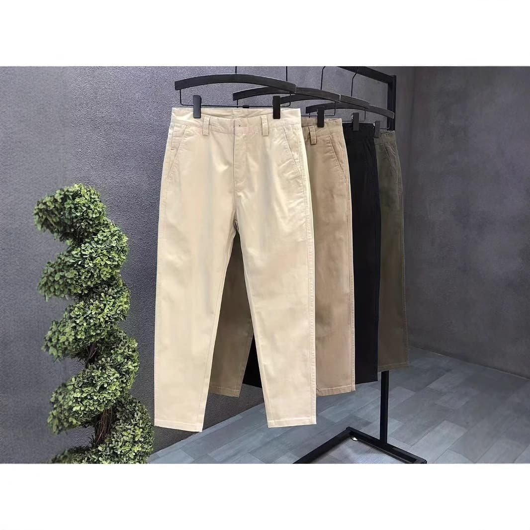 High quality spring, summer and autumn harem nine-point men's pants trendy brand drape suit pants slim fit men's casual pants cotton