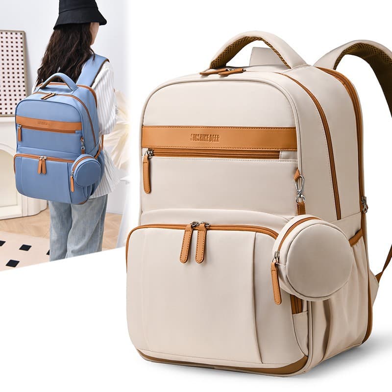 Cross-border Multifunctional Mommy Bag Maternity Bag Folding Bed Baby Bag Hospital Bag Mother Backpack Wholesale