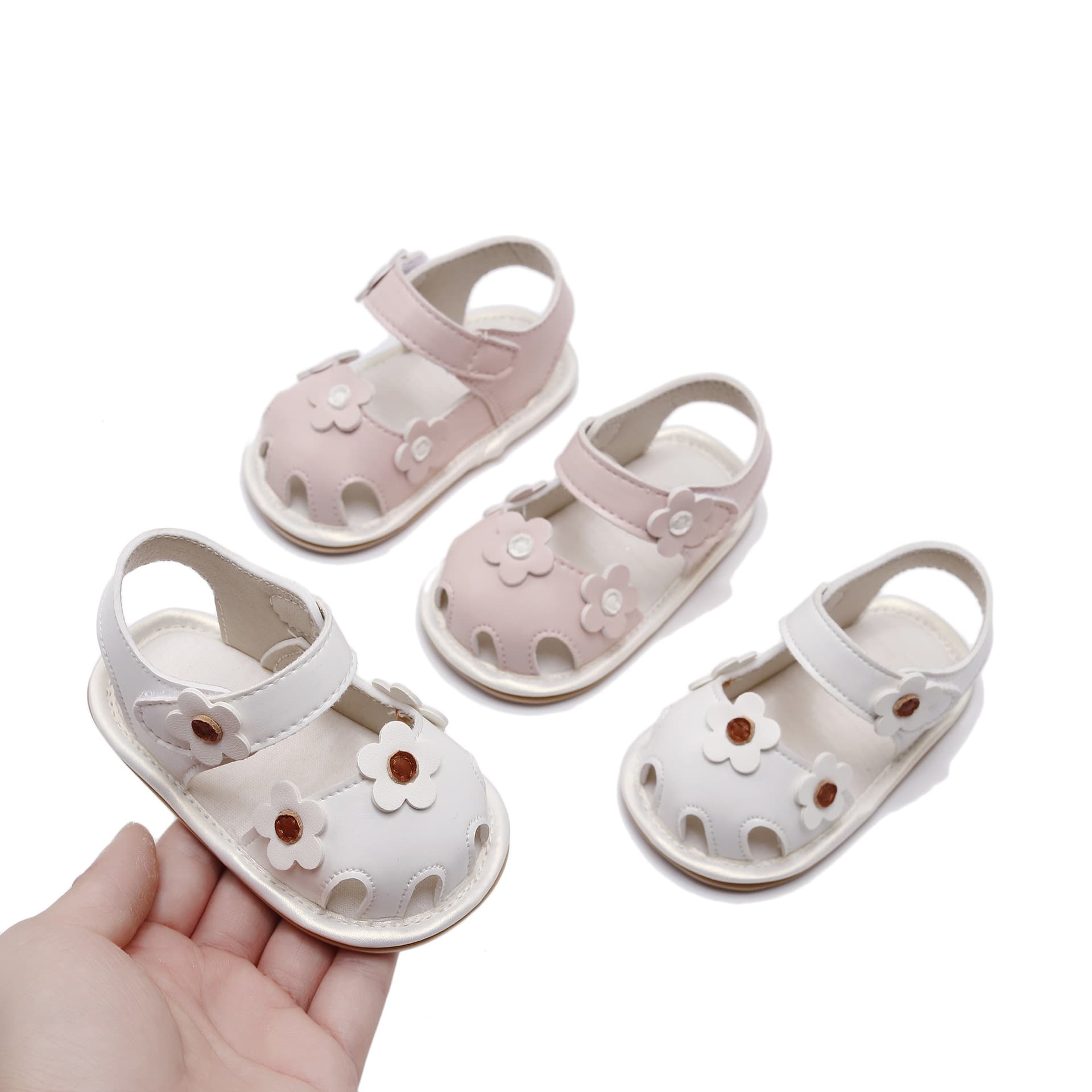 Dropshipping Baby Sandals Soft Sole Summer 0-1 Year Princess Shoes Walking Shoes for Girls