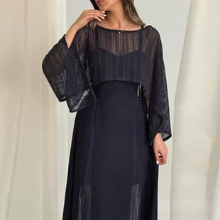 2026 Fashion Women's Summer Set: Oversized Shawl, Camisole, Waist-Cinching Dress
