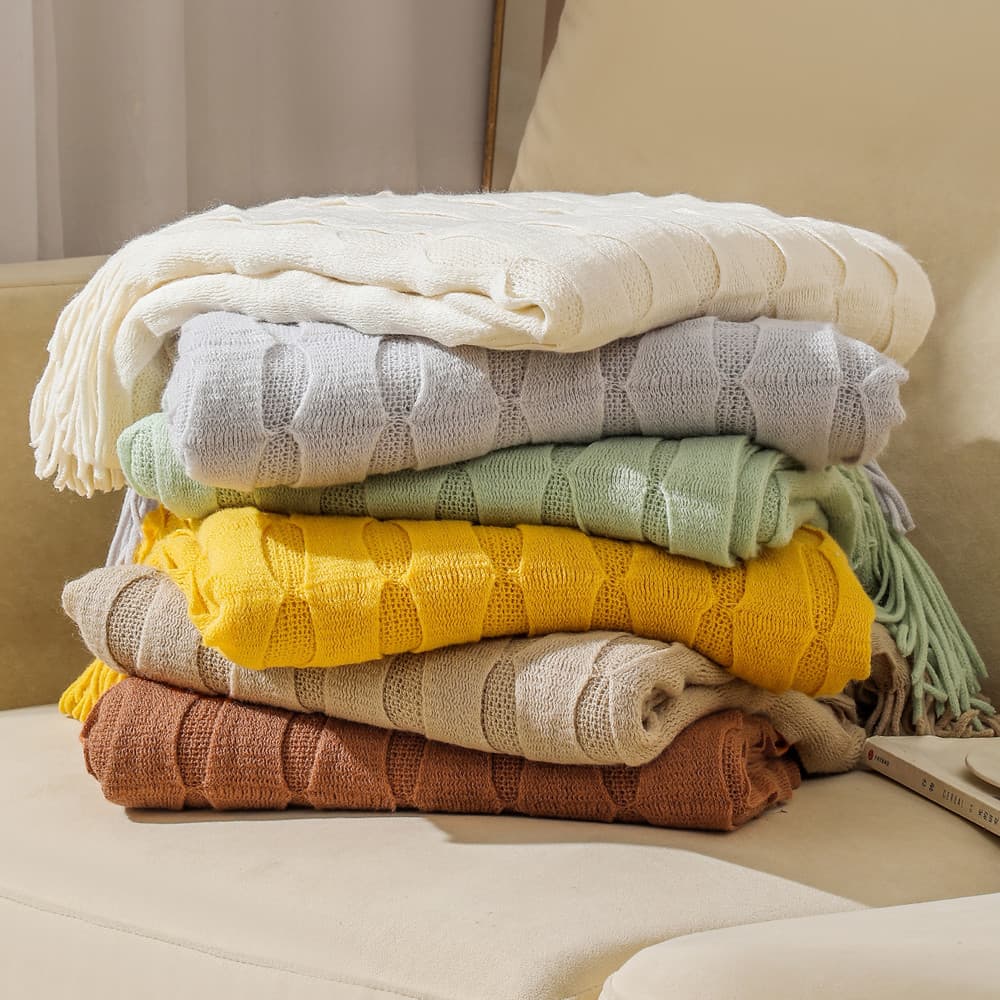 Office Sofa Blanket Air Conditioning Quilt Bean Bean Knit Blanket Bohemian Nap Blanket Bed Tail Blanket Chinese Mainland Origin