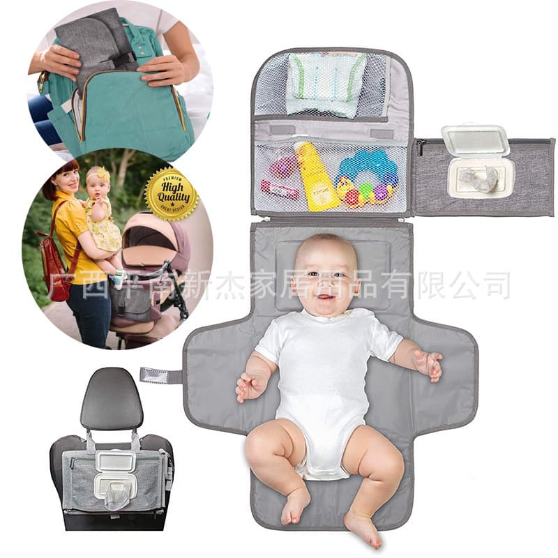 Baby Diaper Changing Pad Portable Travel Diaper Changing Mat Stroller Hanging Newborn Waterproof Pad