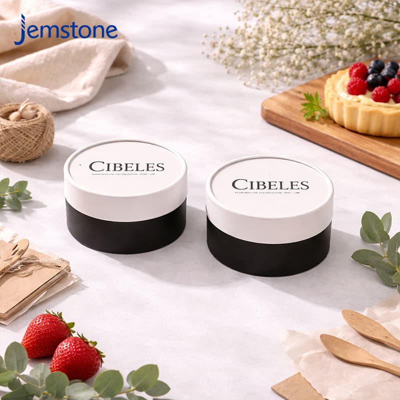 Cake Cup Cylindrical Paper Can Packaging Moisture-Proof Sealed Eco-Friendly Gift Box for Basque Cheesecake, High-Temperature Resistant and Oven-Safe