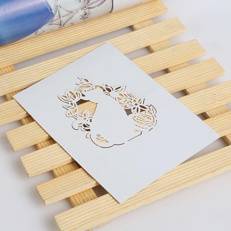 New Elegant European Wedding Invitation Cards with Die-Cut Designs for Birthdays and Celebrations