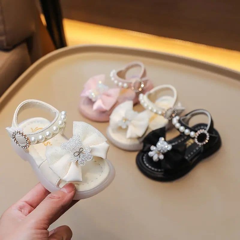 Baby Sandals for Girls Ages 0-1-3, Summer Princess Toddler Walking Shoes, Children's Beach Shoes, Non-Slip Soft Sole, Ultra-Light