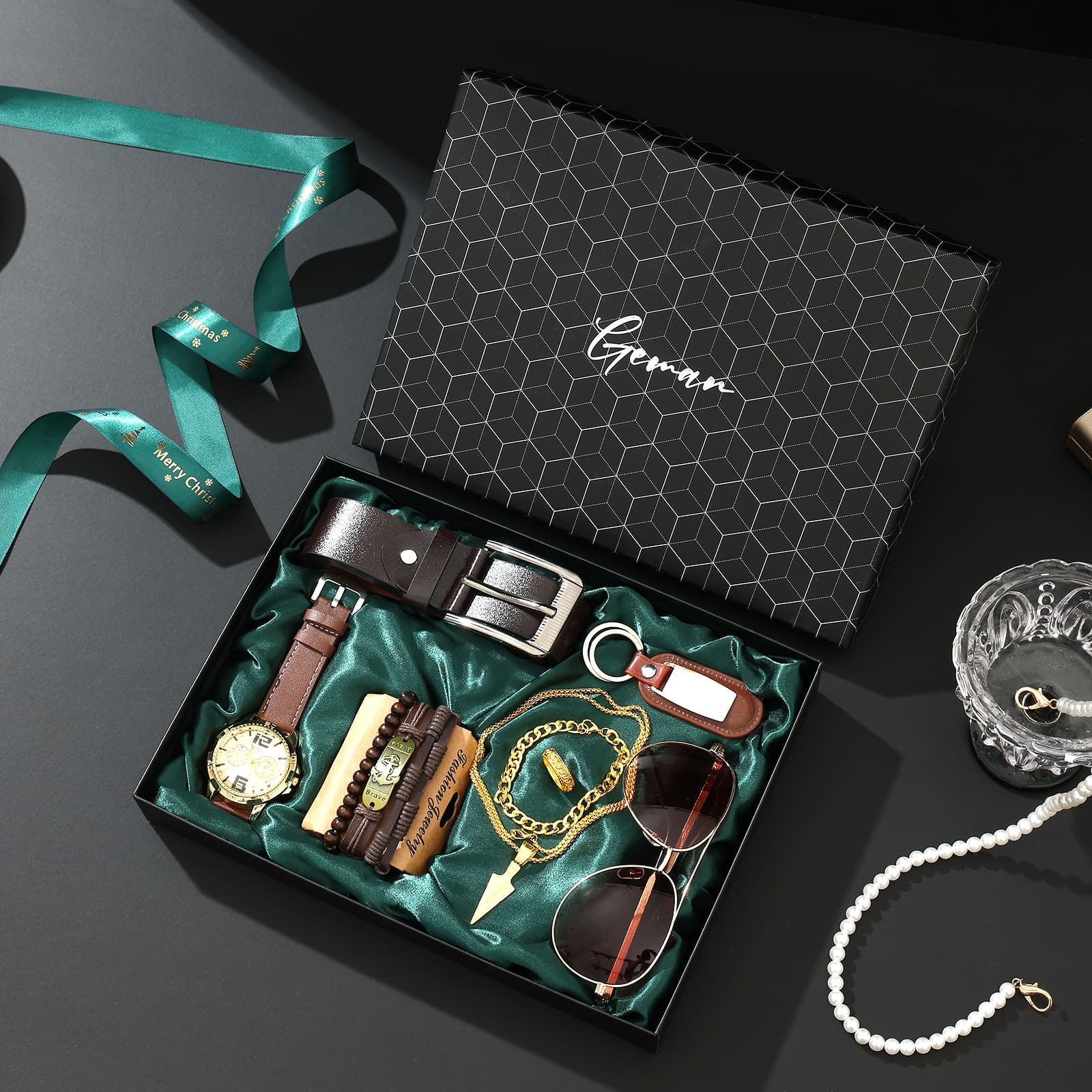Cross-border Valentine's Day Gift Set for Boyfriend - Watch, Belt, Sunglasses, Bracelet, Christmas Gift