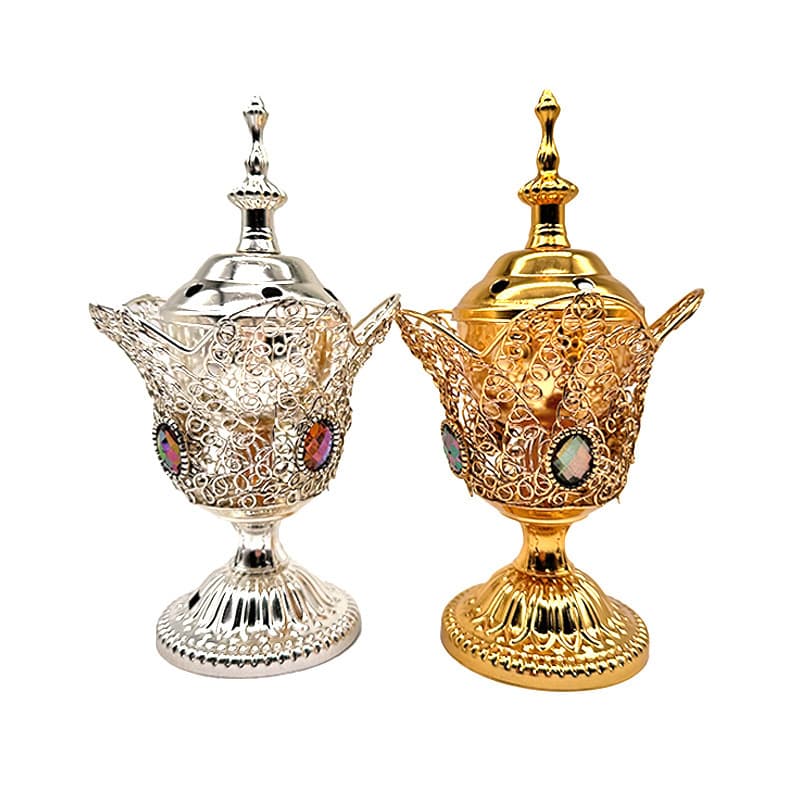 Plug-in Electronic Incense Burner for Middle East Export, Home Sandalwood Incense Burner Metal Indoor Arabic Incense Burner