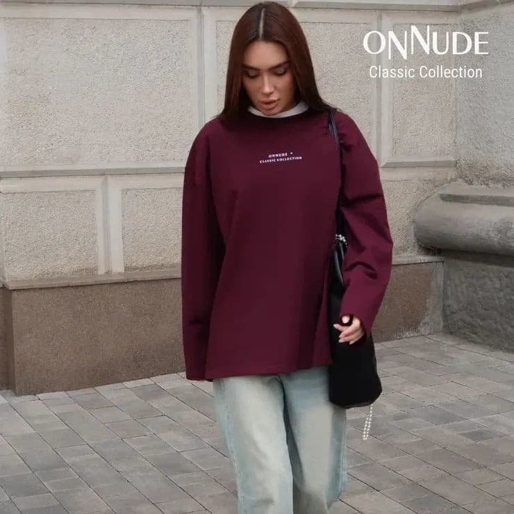Pure cotton printed long-sleeved 2026 new fashion autumn round neck lazy bottoming versatile loose T-shirt top
