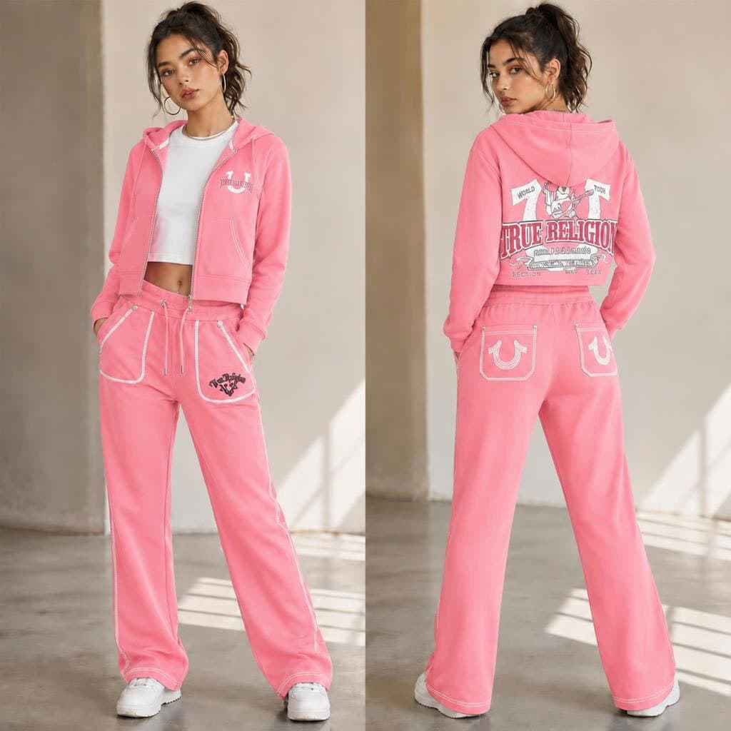 FC1528 European and American Fashion U-Collection Age-Defying Zipper Long Sleeve Hoodie Sports Casual Set