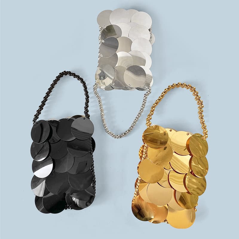 Korean-style Niche Design Handbag for Women 2024 New Trendy Summer Shoulder Bag High-Quality Fashionable Sequin Square