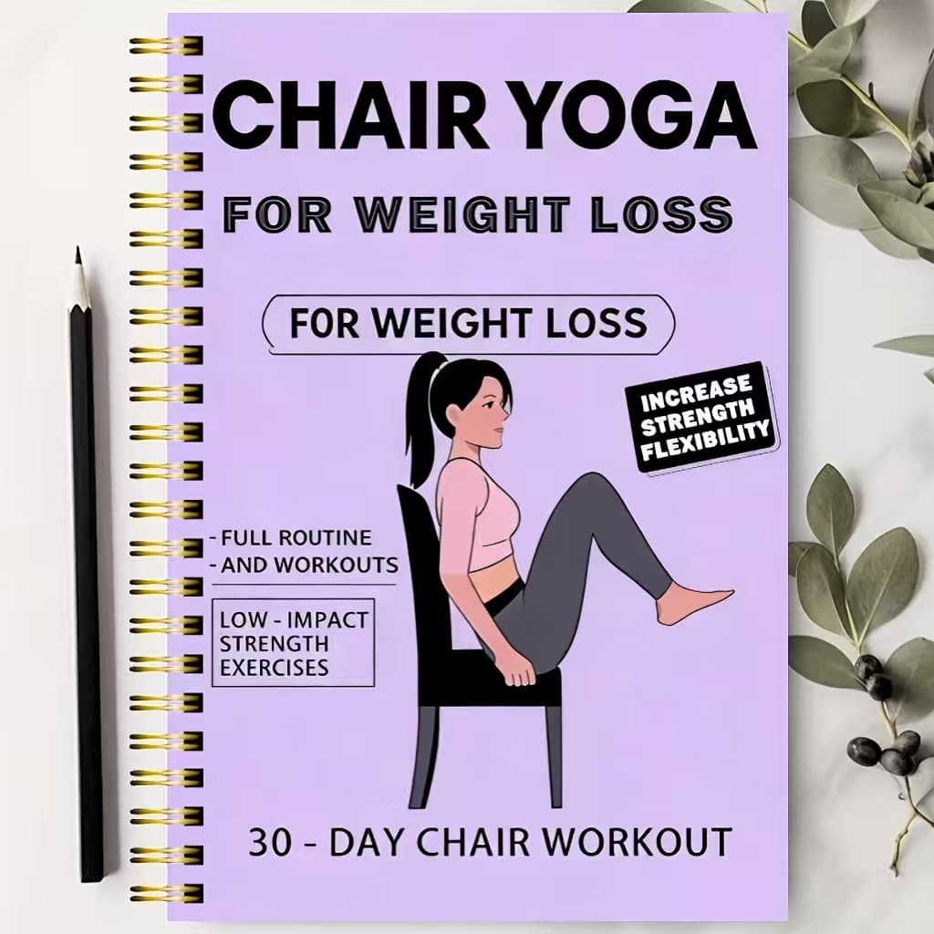 New Cross-Border Weight Loss Chair Yoga 50 Poses Collection Chair Yoga Exercise Book for Weight Loss