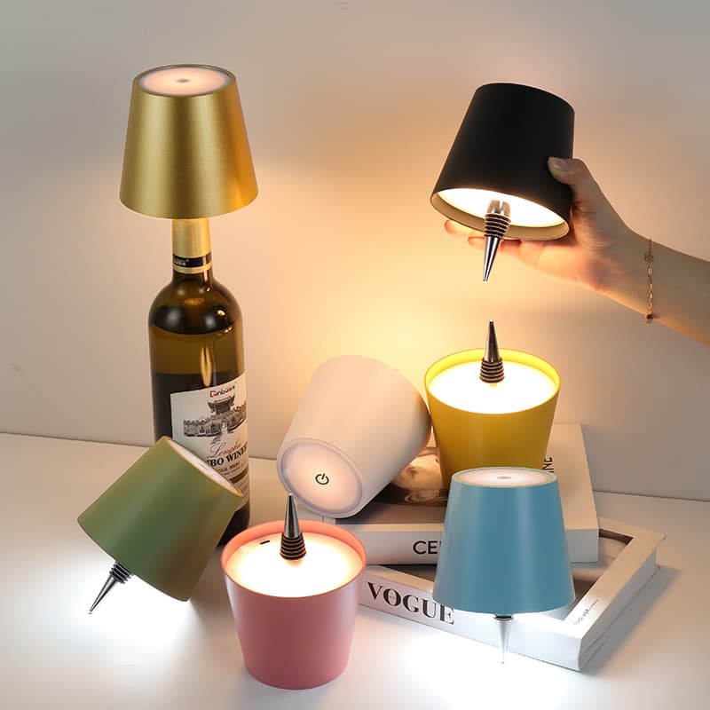 Cross-border LED Charging Ambient Desk Lamp Plug-in Wine Bottle Light Bar Restaurant Light Amazon Cross-border Factory Wholesale