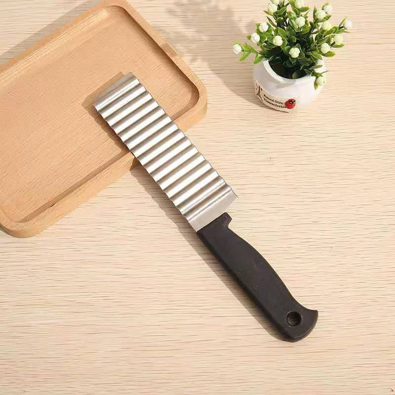 Stainless steel potato cutter wolf tooth potato cutter creative manual French fries potato cutter household kitchen vegetable cutter
