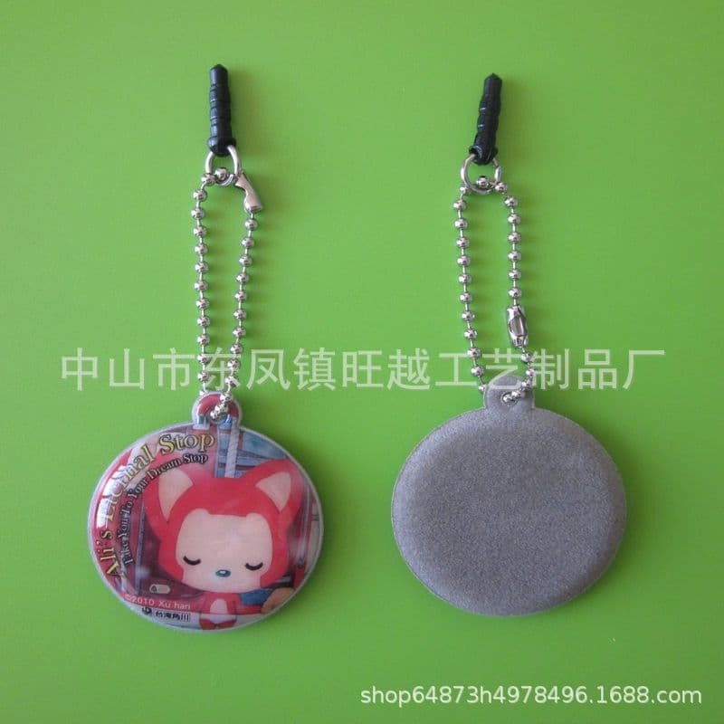 Custom Cartoon Phone Screen Cleaner, Zhongshan Flannel Phone Wipe Keychain, Washable