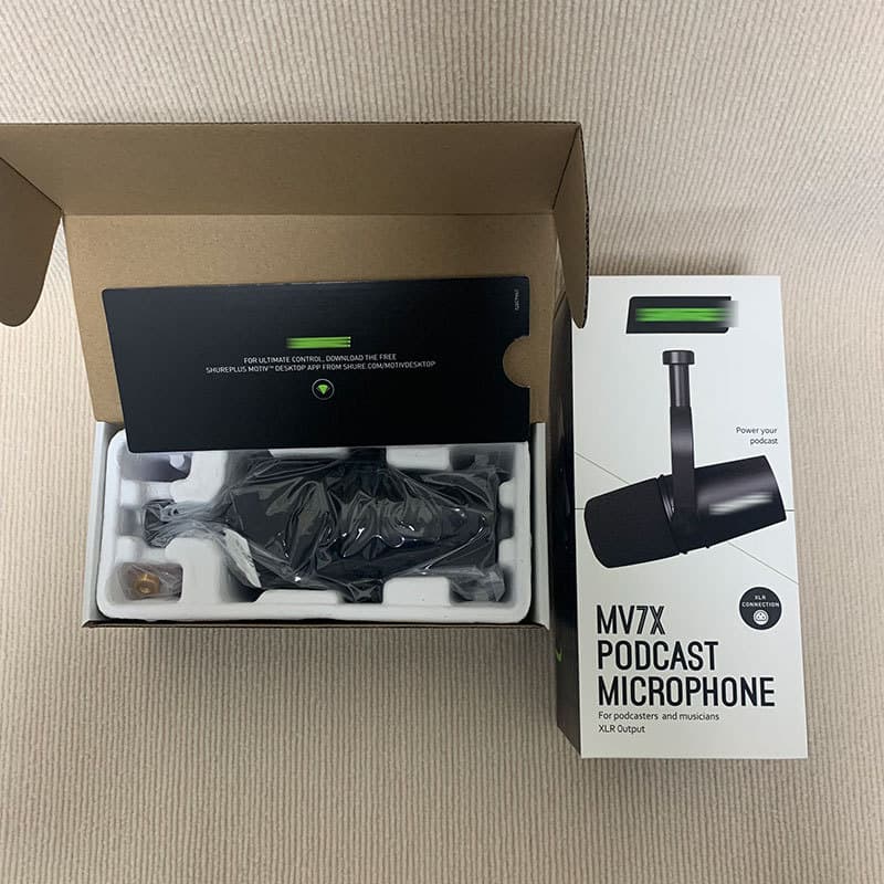 Cross-border Trade MV7X Wired Microphone for Hosting, Speech, Gaming Commentary, Computer Radio, Live Streaming Dynamic Microphone