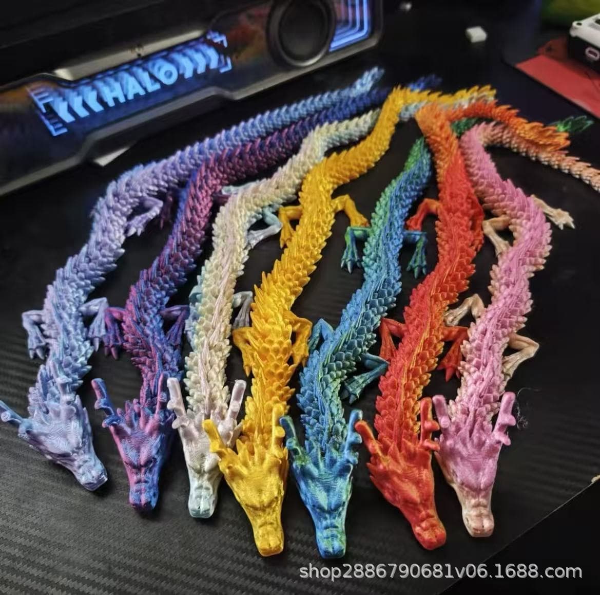 Viral Chinese Dragon 3D Printed Chinese Dragon Best-selling Chinese Dragon Ornament Articulated Figure Children's Toy Gift Stall