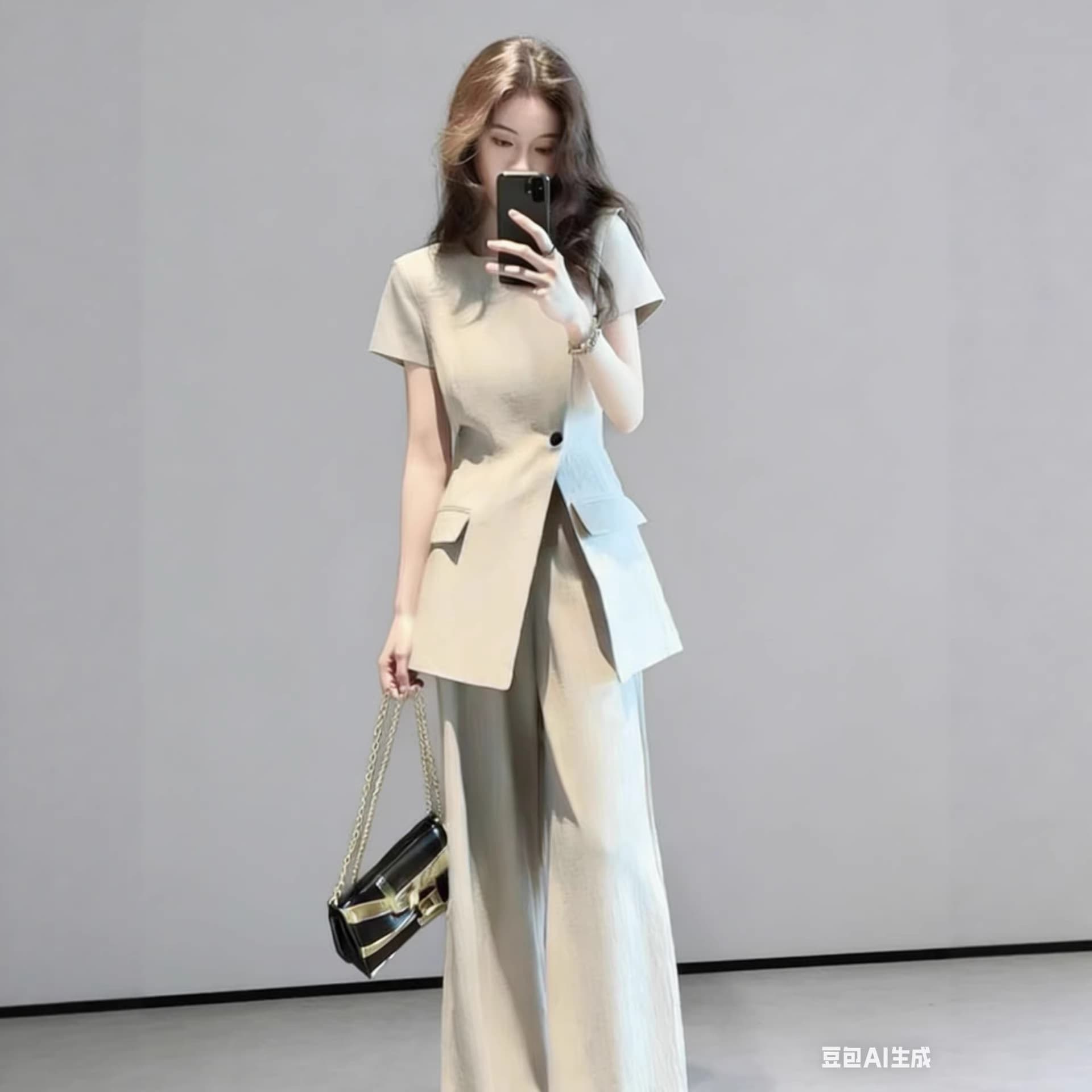 Fashion Plus Size Thin Short-Sleeve Blazer for Women Korean Summer New Professional Suit Set 2661