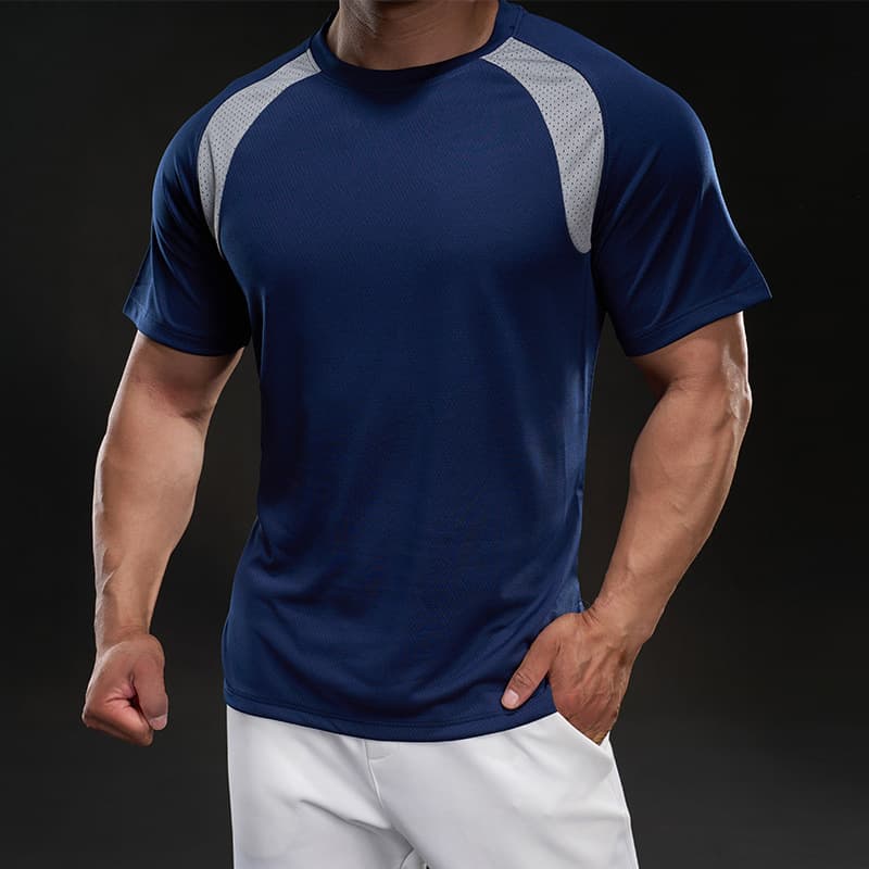 Summer Ice Silk Short Sleeve T-Shirt for Men 2026 Thin Casual Men's T-Shirt Breathable Cross-Border Sports Quick-Dry T-Shirt Men's