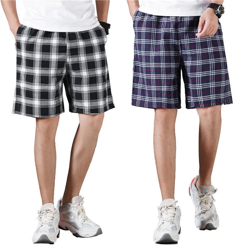 Men's Summer Beach Shorts Plaid Beach Shorts Swim Trunks Beach Pants Wholesale Supply 5-Inch Shorts Men's Loose Shorts