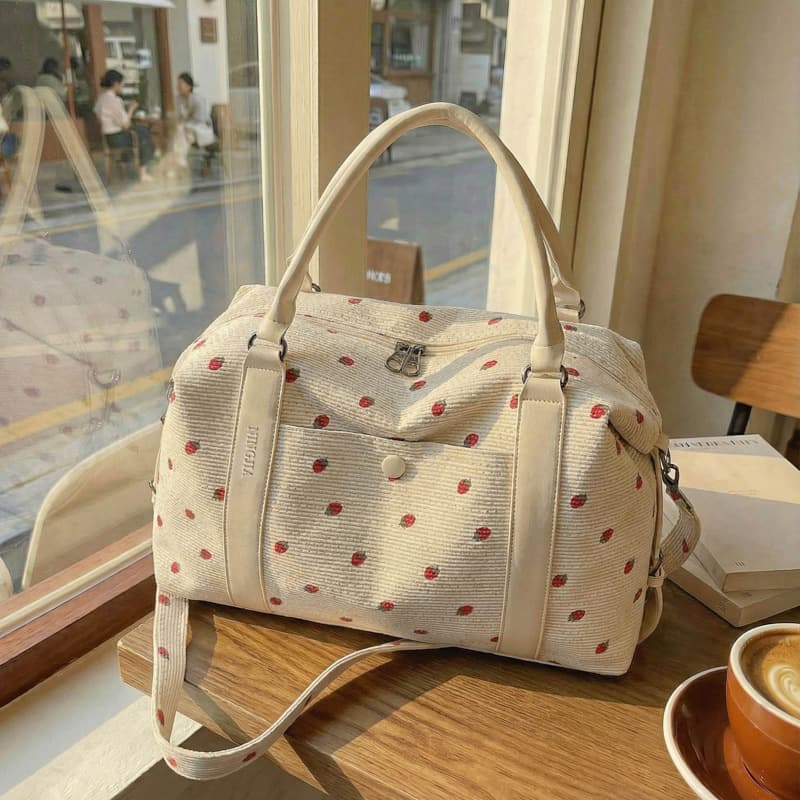 Large Capacity Shoulder Bag with Sleeve for Trolley Handle, Handbag and Crossbody Travel Luggage, Short Trip Business and Sports Gym Bag Organizer