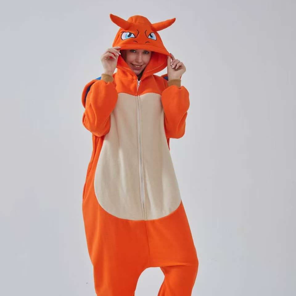 Charizard Fleece Cartoon Animal Onesie Pajamas Amazon Blue Stitch Pajamas Customizable as Flannel