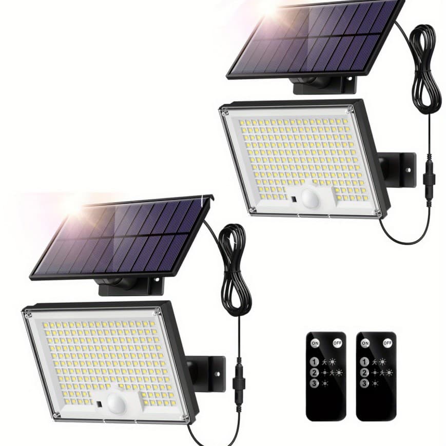 Cross-border exclusive solar-powered human body sensor outdoor split-type courtyard light smart rechargeable wall light garage lighting