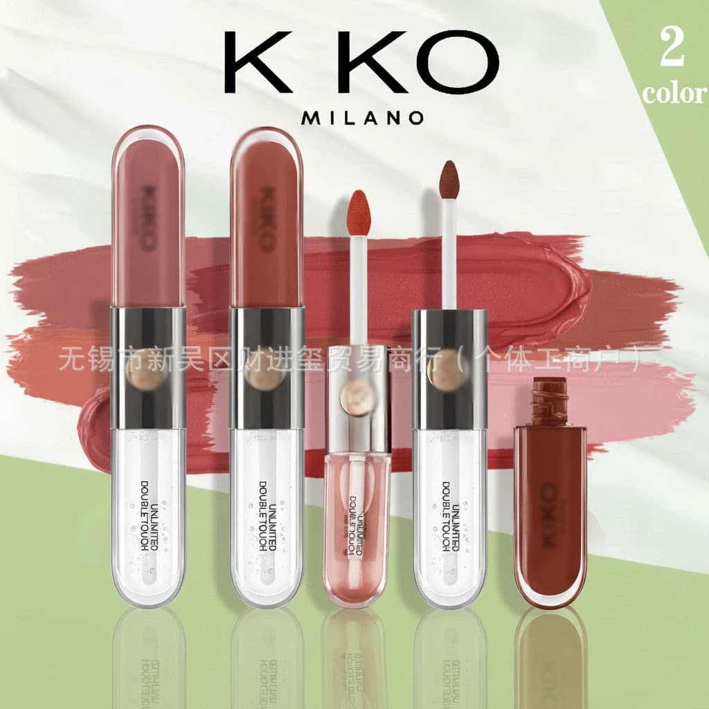 Cross-border popular KIO double-headed 103 lip gloss single-head 3D mirror 17 glass lip gloss with high quality and long-lasting whiteness