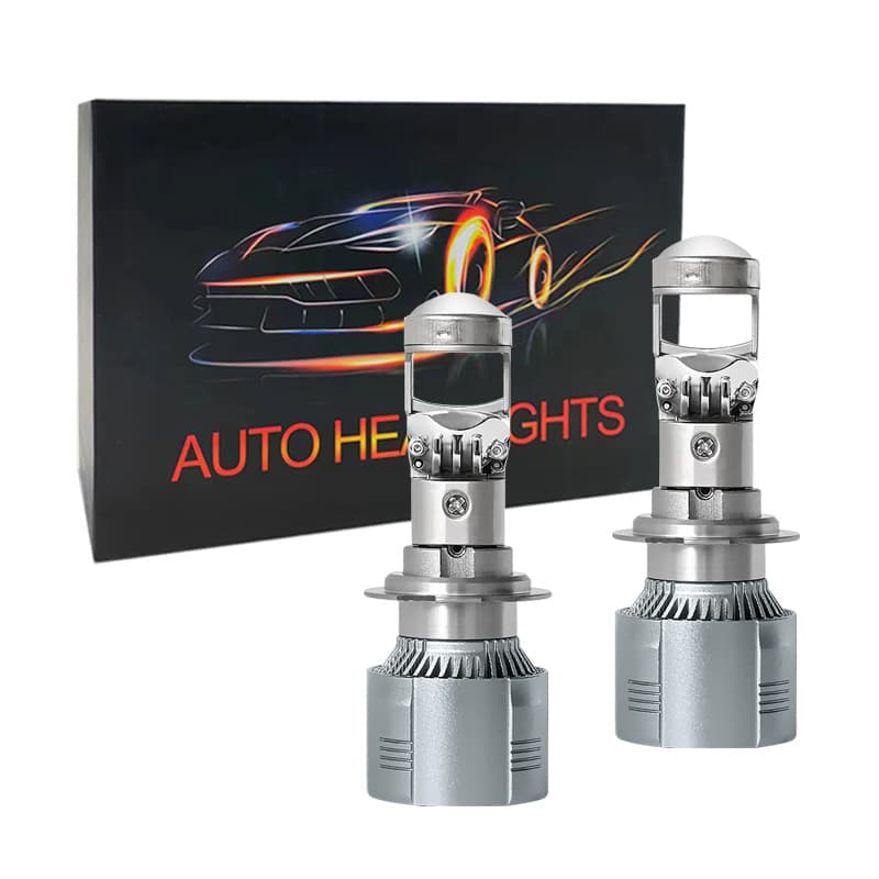A80 Car LED Projector Lens Headlight H4 H7 H11 9005 Bi-Lens Dual-Light H4 High/Low Beam Integrated LED Light