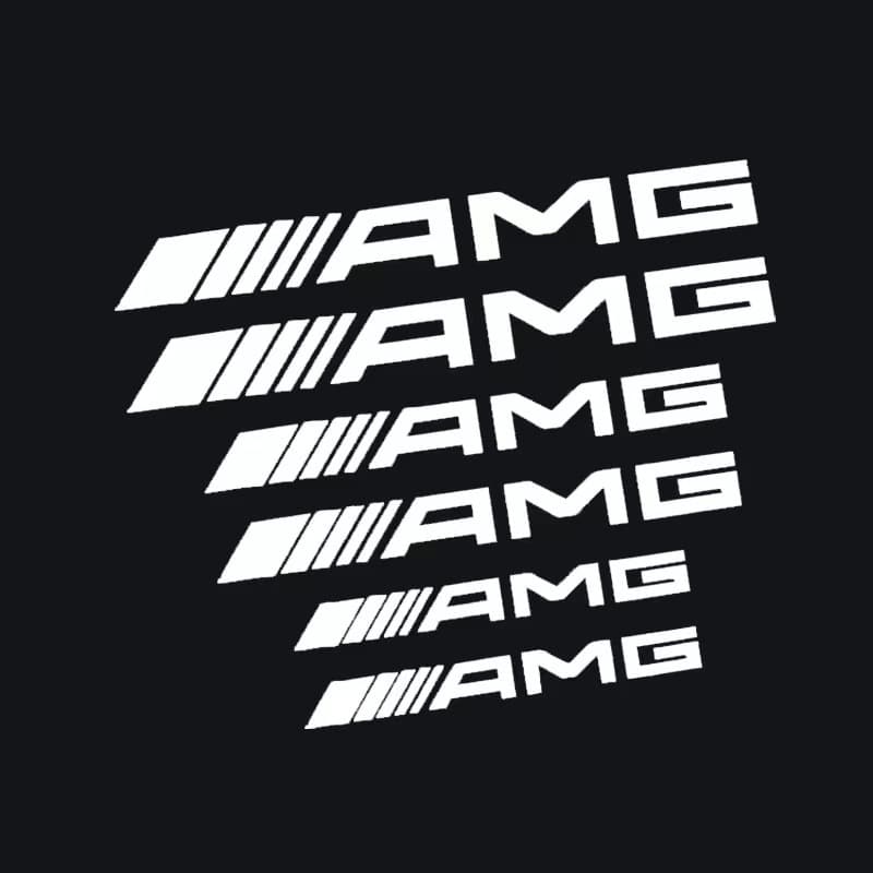 Suitable for Mercedes-Benz AMG High Temperature Resistant Brake Stickers Car Stickers Personalized AMG Caliper Stickers Modified Decorative Brakes
