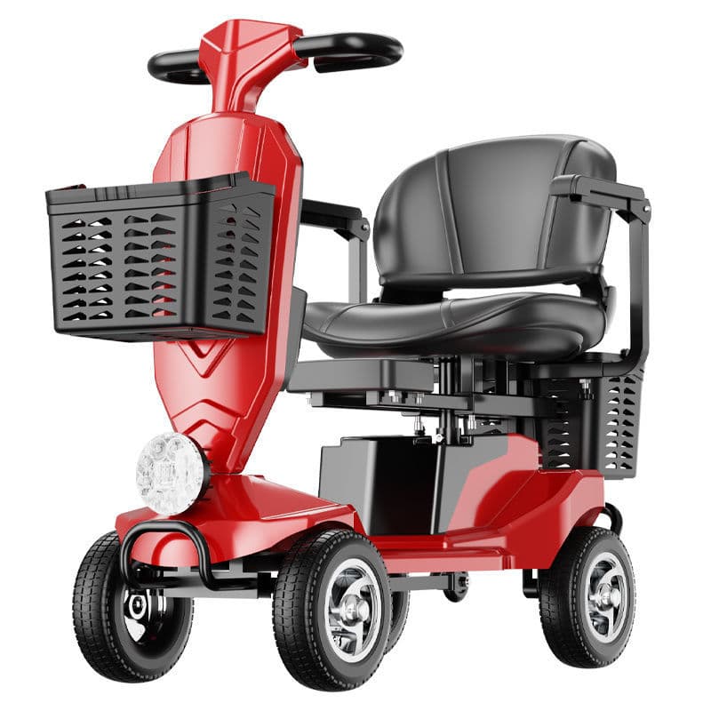 Elderly Mobility Scooter Four-Wheel Electric Disabled Dual-Seater Foldable Home Use Small Battery Car Low-Speed Folding
