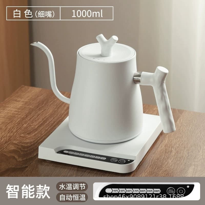 Slim Spout Electric Kettle 304 Stainless Steel Pour-Over Kettle Smart Temperature Control Tea Kettle Coffee Kettle Constant Temperature Kettle