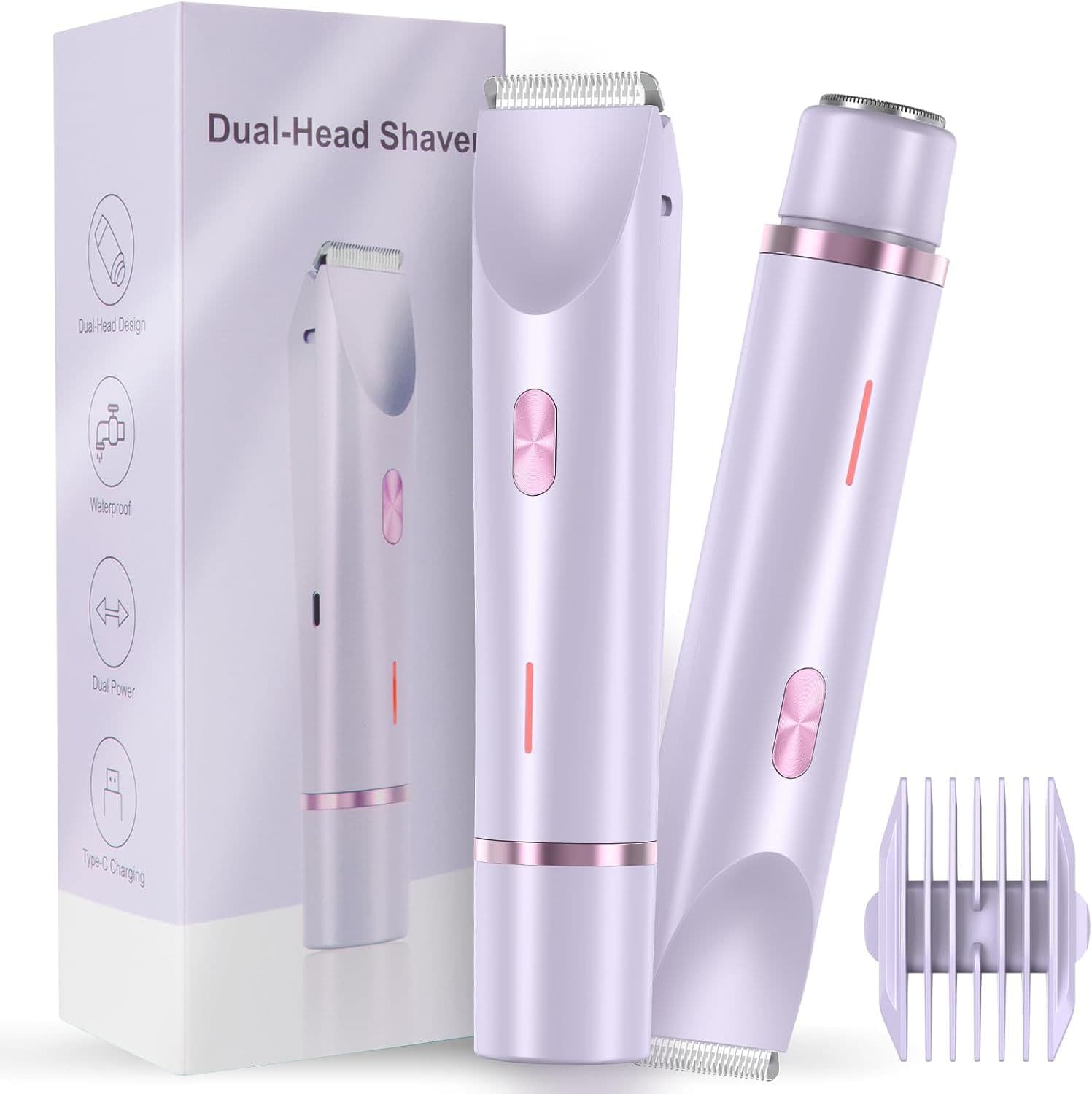 Cross-border double-head shaver epilator women's private parts trimmer electric shaver women's hair removal device Amazon
