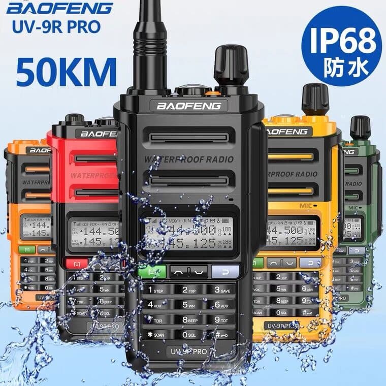 Baofeng Uv9Rpro Walkie-Talkie High-Power Waterproof Handheld 18W High-Frequency Long-Distance Radio Waterproof and Dustproof