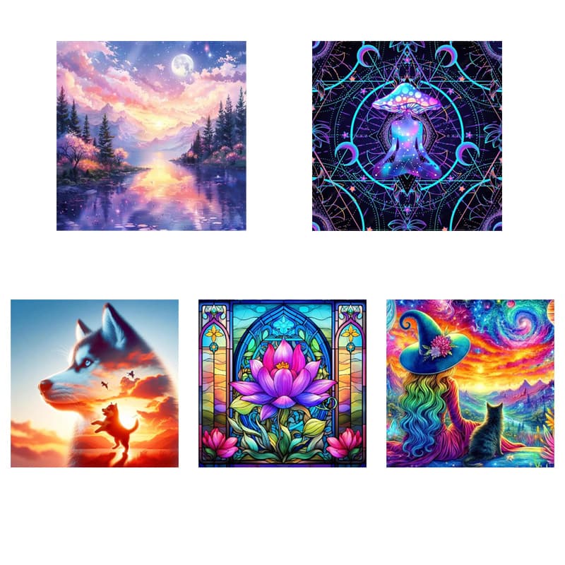 New 5D Diamond Painting Kit, DIY Diamond Art Decoration, Hot-Selling Cross-Border Factory Wholesale