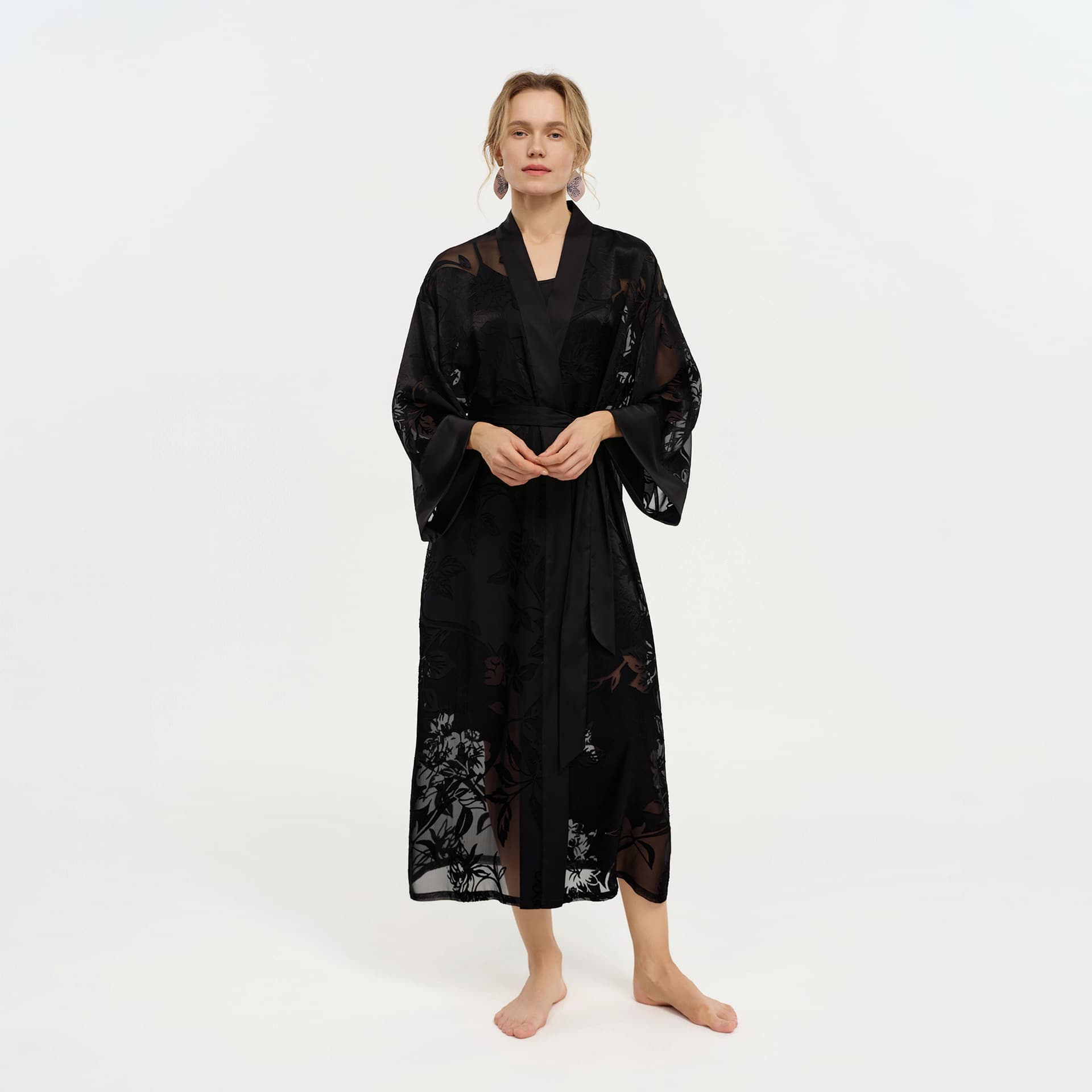 Women's Summer Pajamas, Home Wear, Nightgowns, Bathrobes, Thin Long Dressing Gowns