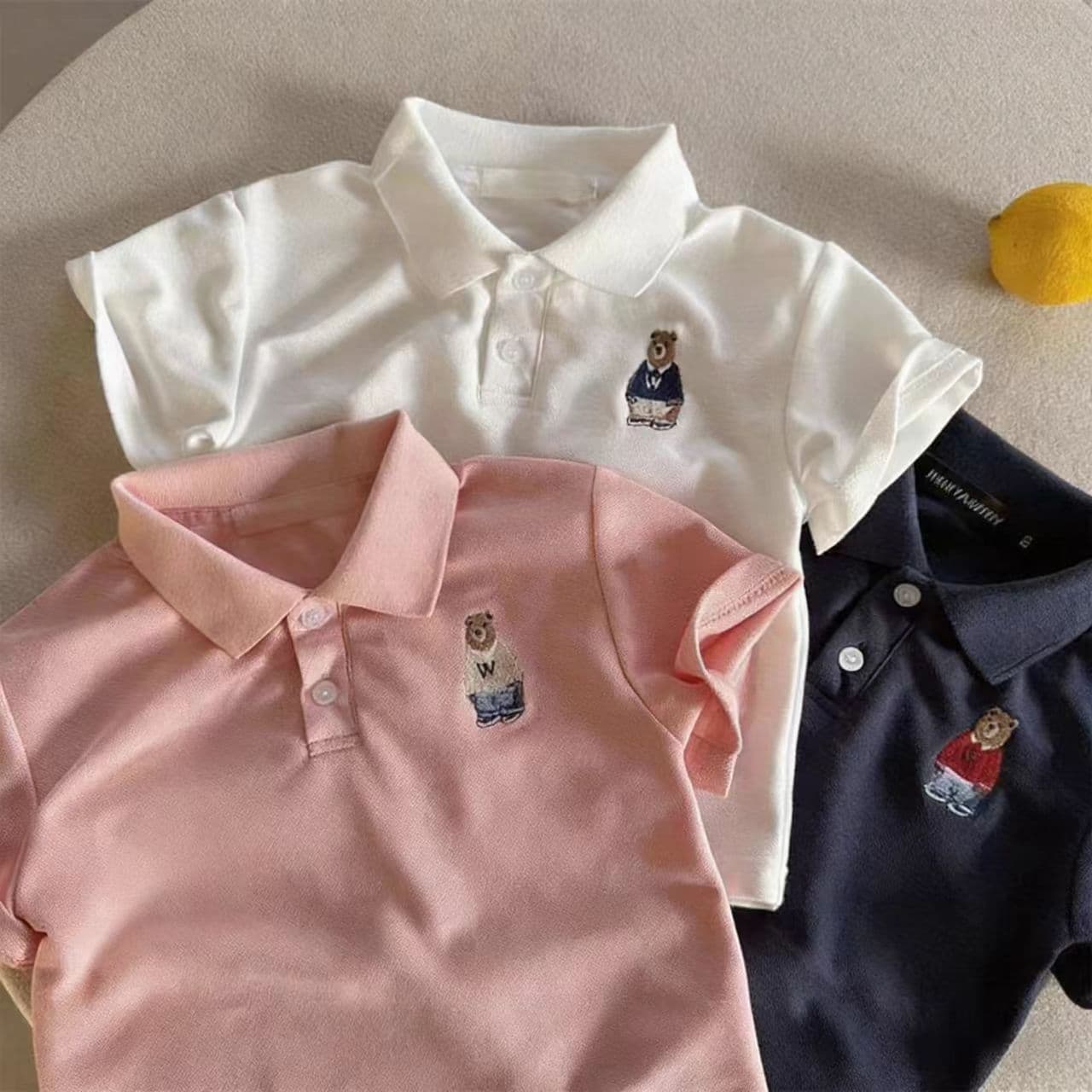 2026 Summer New Children's Polo Shirt Short Sleeve Boys Girls Top Thin Baby Clothes Cotton T-Shirt