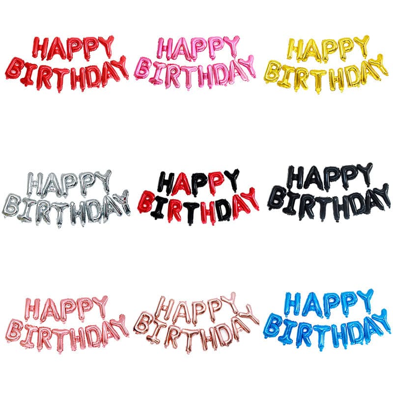 16inch Slim Letter Balloon Aluminum Film English Letter Balloon Birthday Decoration Shopping Mall Layout Aluminum Foil Body Balloon