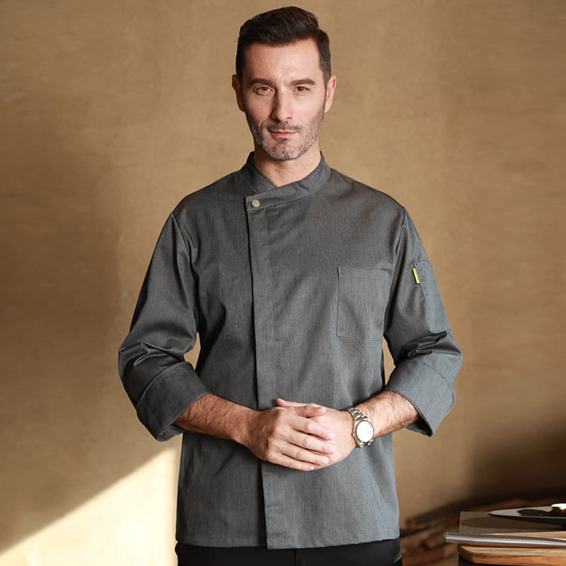 Chef Uniform Men Long Sleeve Short Sleeve Hotel Western Restaurant Kitchen Cafeteria Catering Pastry Pure White Chef Coat Wholesale