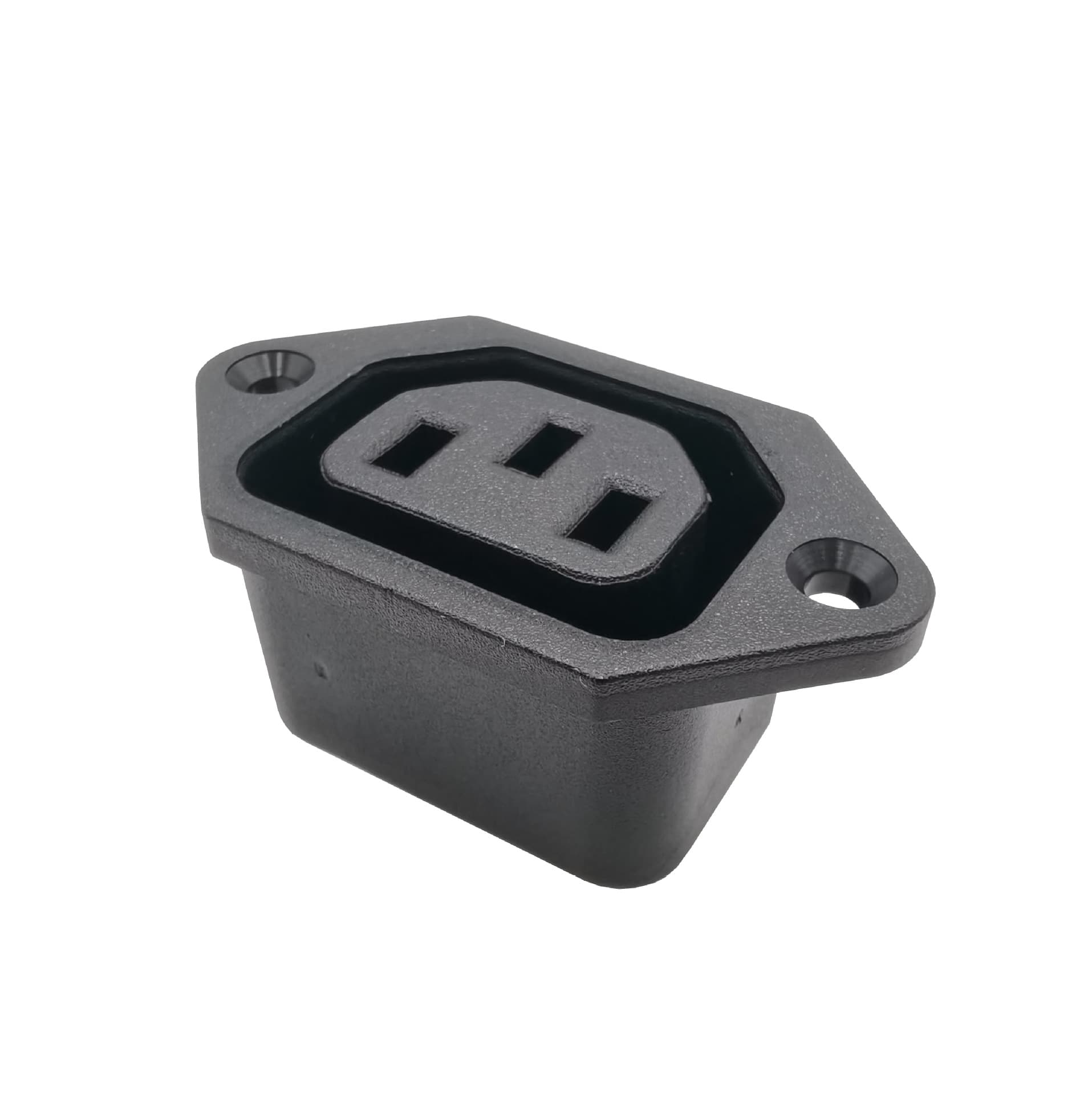 Factory Supply 3-Hole Socket with Screw Hole, AC Power Socket Locking IEC C14 Female Connector