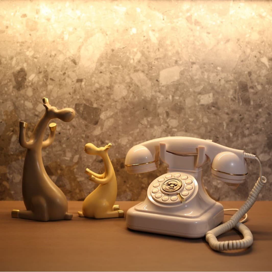 Retro Fixed Wire Landline Office Telephone French Country Style Creative Fashionable Desktop Phone Classic Design No Storage Function